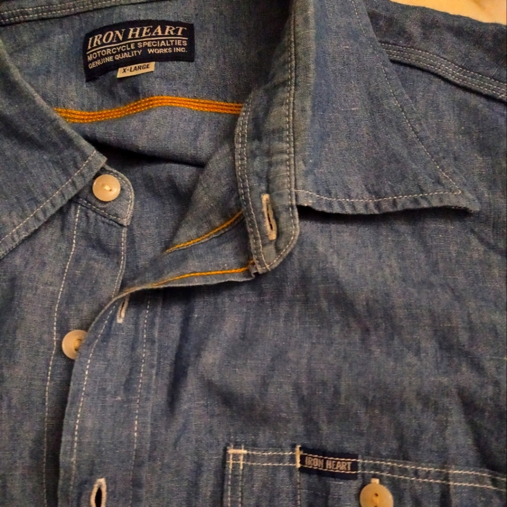 IRON HEART Chambray Work Shirt - Beautiful Shirt, Good Condition, MIJ